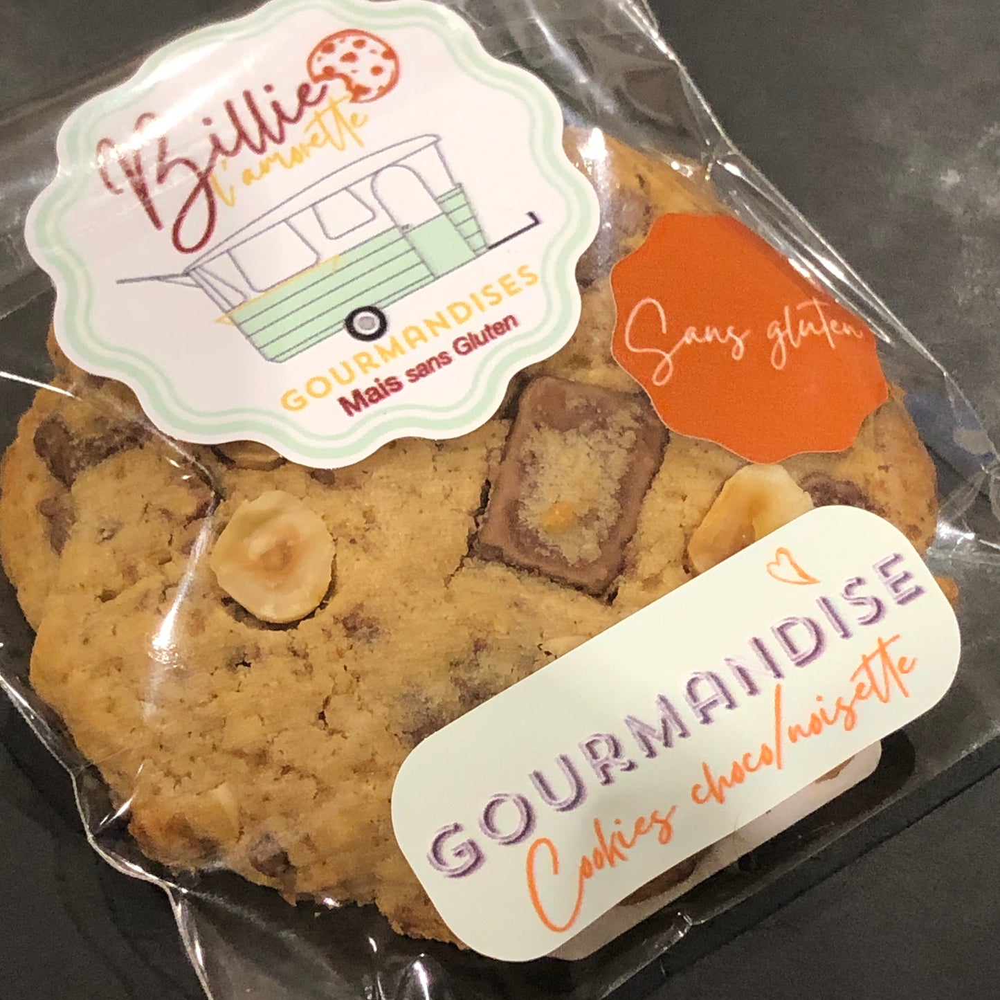 Cookie chocolat praliné/Noisettes Sans Gluten