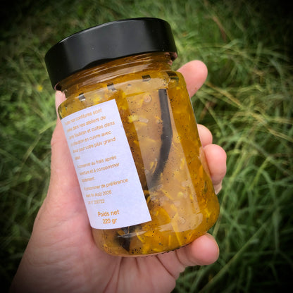 Confiture courgettes jaunes / vanille / Ecorces de citron jaune