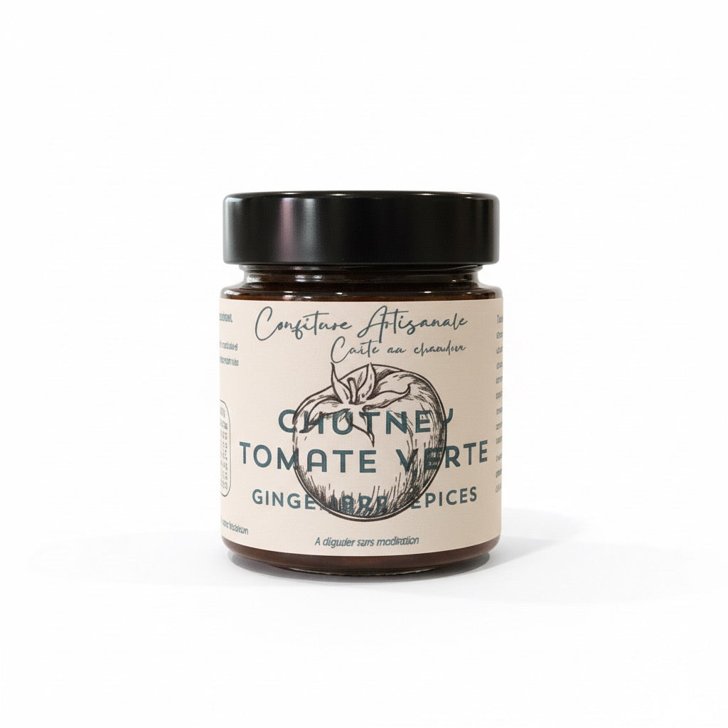 Chutney Tomate verte, gingembre, épices